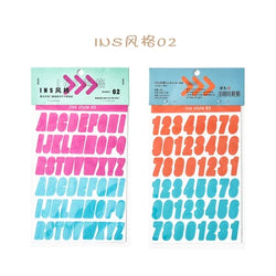 2pcs INS Alphanumeric Sticker Scrapbooking Decoration Photo Album Decor Planner Notebook Labels stickers Kawaii Stationery (Online Order Only)