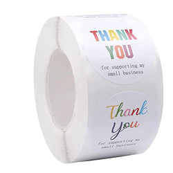 500Pcs/roll THANK YOU Stickers Four Color Business Card Set Customer Business Sealing Sticker Labels Birthday Wedding Gifts Card (ONLINE ORDER ONLY)