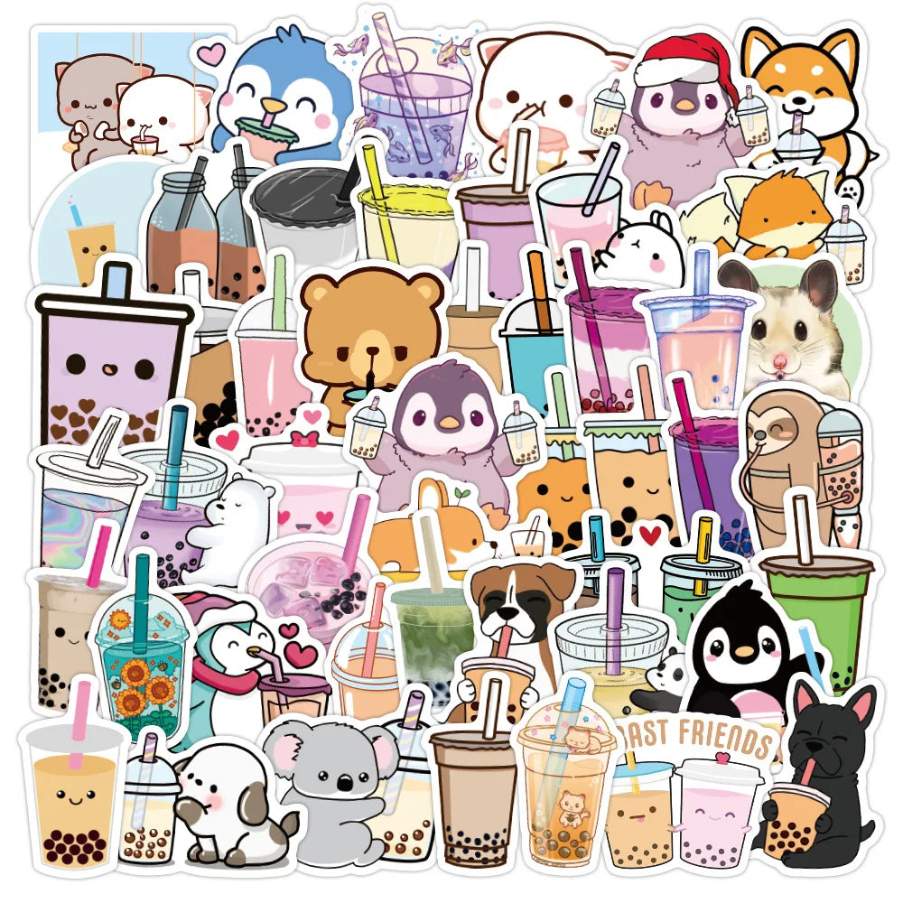Cute Animal Cartoon Stickers 10/30/50PCS Waterproof for Phone Laptop Luggage Bike (Online Order Only)