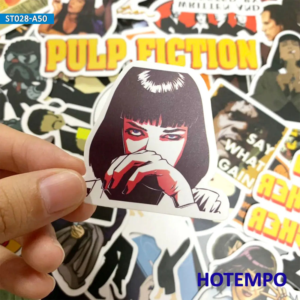 50pcs Classic Movie Pulp Fiction Sticker Pack (ONLINE ORDER ONLY)