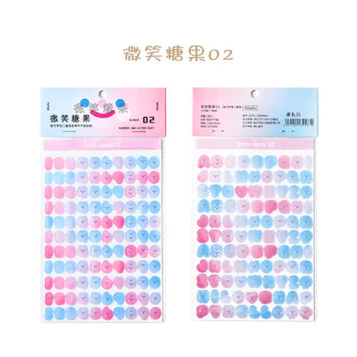 2pcs INS Alphanumeric Sticker Scrapbooking Decoration Photo Album Decor Planner Notebook Labels stickers Kawaii Stationery (Online Order Only)