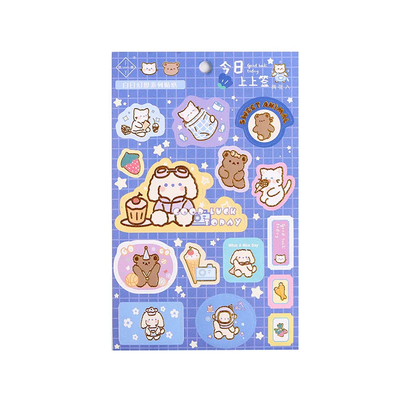 2Pcs Daydream Series Sticker Hand Account DIY Album Decoration Scrapbooking Stickers Kawaii Cartoon Stationery (ONLINE ORDER ONLY)