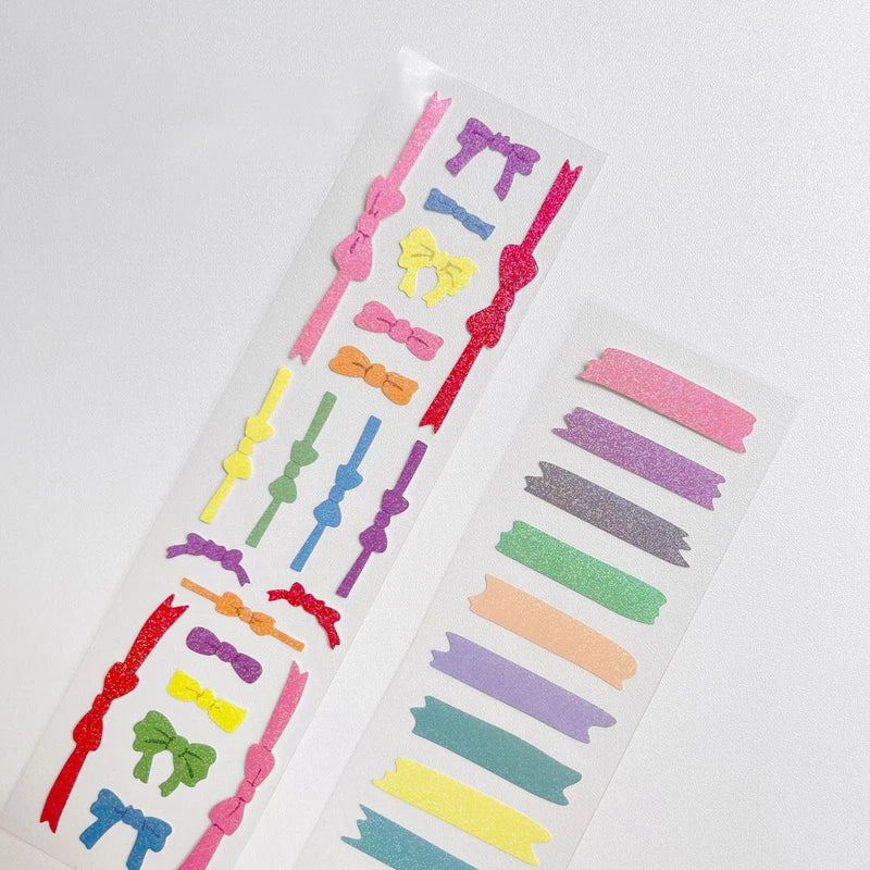 Fresh Simple Laser Sticker Idol Card DIY Material Scrapbooking Decorative Sticker Diary Album Stick Label Korean Stationery (ONLINE ORDER ONLY)