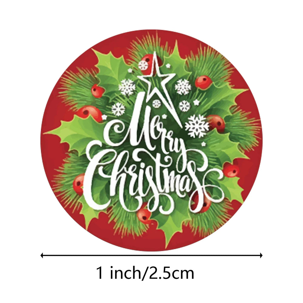 Christmas Sticker Cartoon Christmas Tree Santa Claus Design Paper Label Merry Christmas Cute Stickers Stationery Stickers (ONLINE ORDER ONLY)