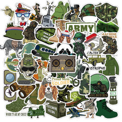 Military Stickers Pack: Waterproof Decals for Laptop, Skateboard, Motorcycle, Guitar, Bike, Kid Toys (ONLINE ORDER ONLY)