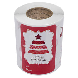 250Pcs Per Roll Santa Cartoon Elk Sticker Christmas Gift Tag Stickers Designs For Presents Wrapping Paper And Envelope Sticker (Online Order Only)