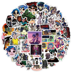 Gorillaz Band Stickers Decals for Bike, Luggage, Guitar, Laptop - 10/30/50PCS (ONLINE ORDER ONLY)