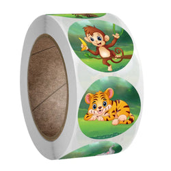 100-500pcs 8 Styles Round Cartoon Sun Smile Kids Reward Stickers Party Handmade Scrapbooking Gift Packaging Seal Label (ONLINE ORDER ONLY)