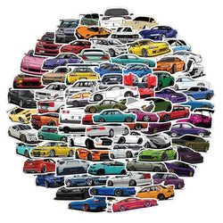 10/50/100PCS Retrofit Racing JDM Stickers Car Motorcycle Laptop Guitar Waterproof Graffiti Cool Sticker Decal Kid Classic Toys (ONLINE ORDER ONLY)