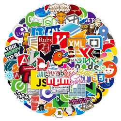 Programming Stickers Pack: Laptop, Phone, Skateboard, Car, Waterproof Decals (Online Order Only)