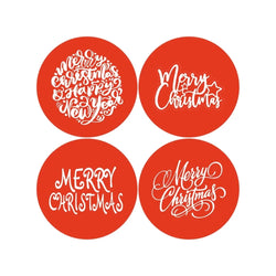 100-500Pcs White Merry Christmas Label Stickers for Card Gift Package Wrapping Festival Party Baking Small Business 1inch (Online Order Only)
