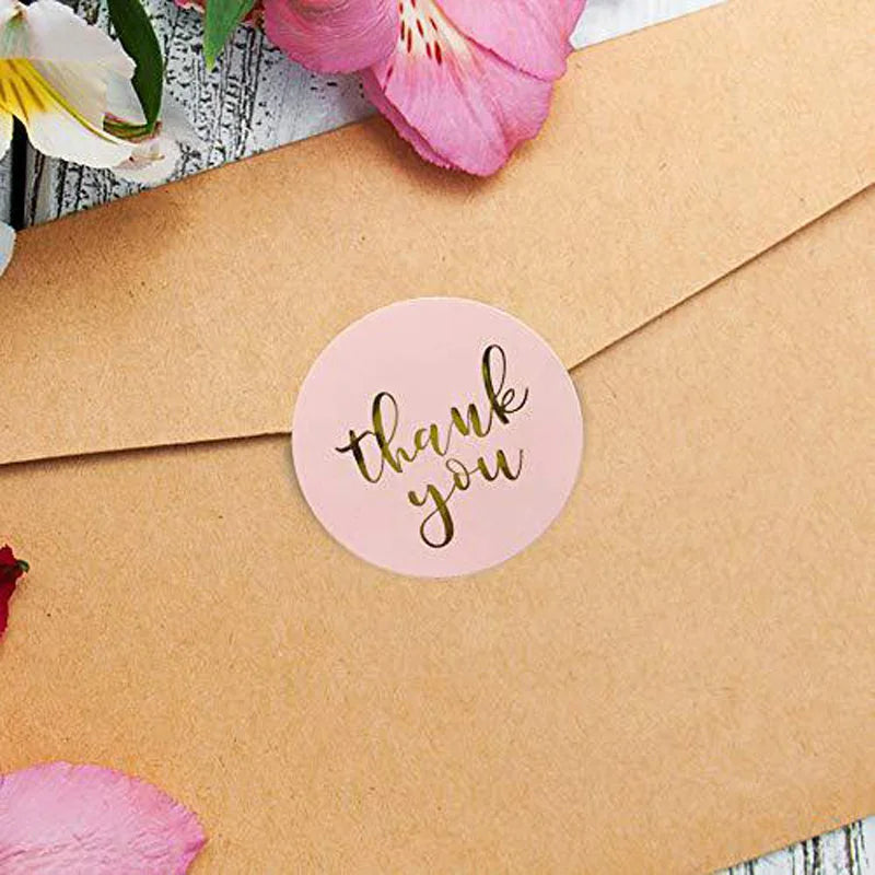 100-500pcs Round Clear Merry Christmas Stickers Thank You Card Box Package Label Sealing Stickers Wedding Decor Stationery (ONLINE ORDER ONLY)