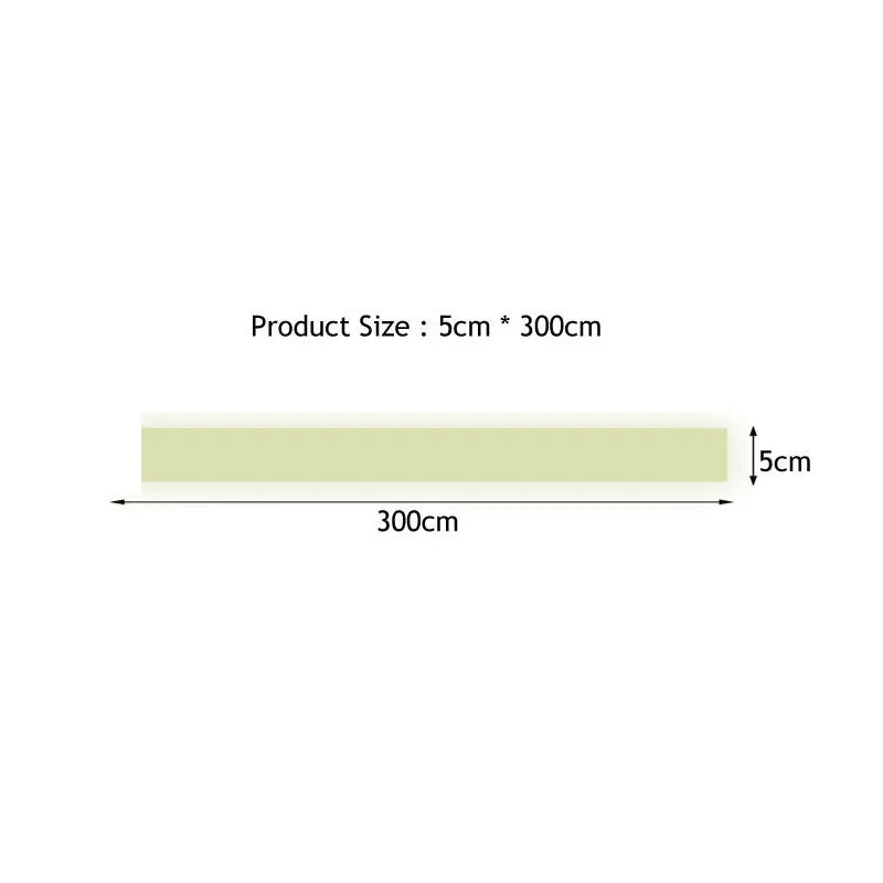 Glow In The Dark Wall Sticker 5cm x 300cm Baseboard Strip Decal (Online Order Only)