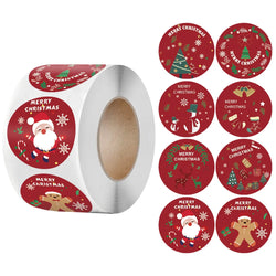 100-500Pcs New Merry Christmas Stickers Gift Packaging Seal Labels for New year decor, Greeting cards, Candy bags Stickers (ONLINE ORDER ONLY)