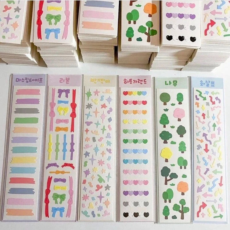 Fresh Simple Laser Sticker Idol Card DIY Material Scrapbooking Decorative Sticker Diary Album Stick Label Korean Stationery (ONLINE ORDER ONLY)