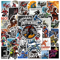 10/50PCS Outdoor Motorcycle Stickers for Mountain Motocross Riding Travel Luggage Car Skateboard Waterproof PVC Decal Sticker (Online Order Only)