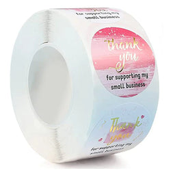 500pcs/roll Thank You Sticker 3.8cm Hologram Silver for Supporting Small Business Labels Envelope Sealing Gift Packaging Sticker (ONLINE ORDER ONLY)