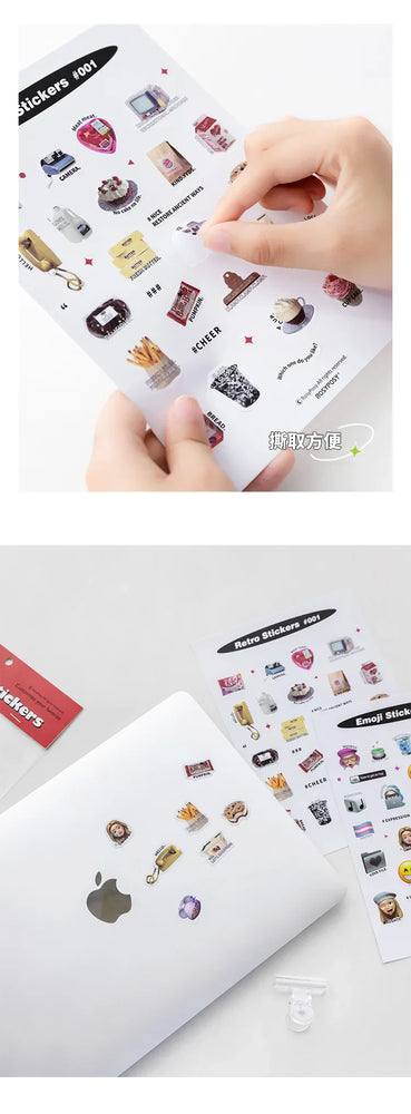 17Pcs Cute Animal Sticker ins DIY Decoration Ablum Diary Scrapbooking Journal Adhesive Sticker Stationery Art Crafts (ONLINE ORDER ONLY)