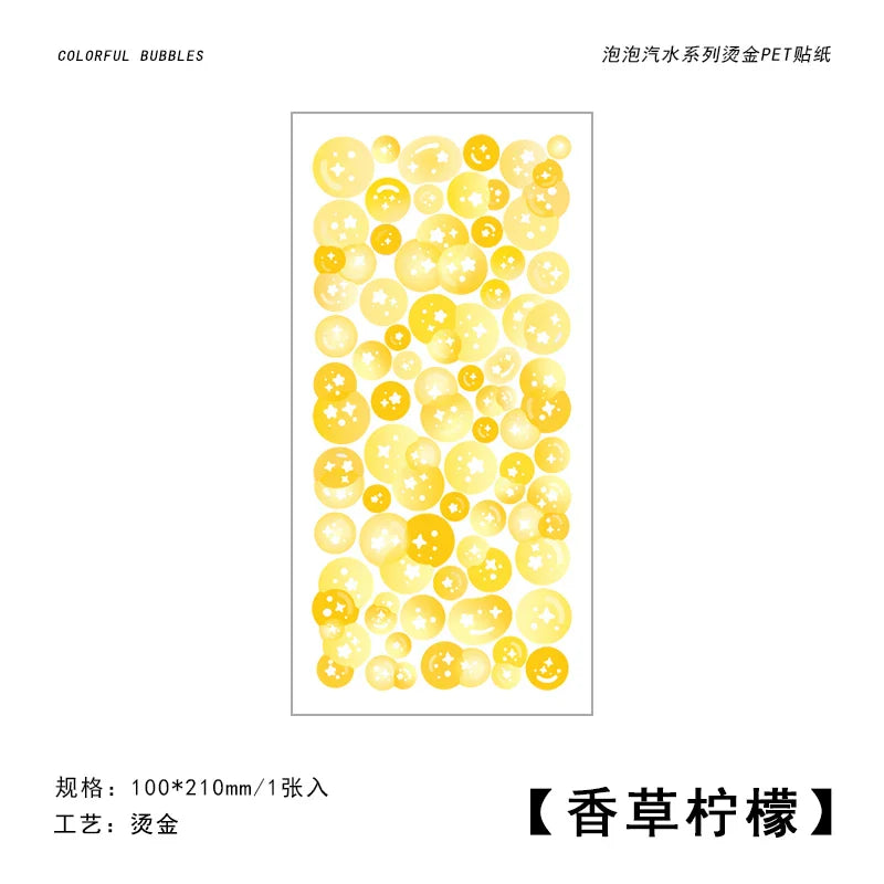 Bubble Soda Series Series Stickers Scrapbooking Decorative Sticker Korean DIY Diary Album Stick Label Kawaii Stationery (ONLINE ORDER ONLY)