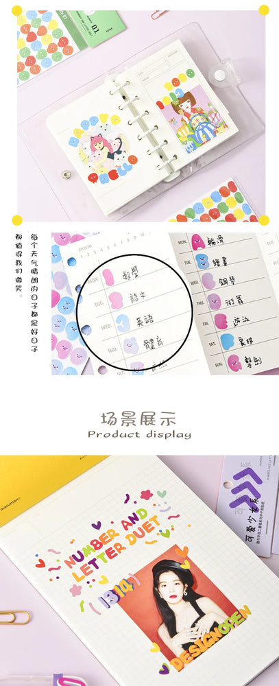 2pcs INS Alphanumeric Sticker Scrapbooking Decoration Photo Album Decor Planner Notebook Labels stickers Kawaii Stationery (Online Order Only)