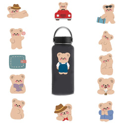50Pcs/pack Cute Travel Bear Stickers Scrapbooking Decorative Sticker Korean DIY Diary Album Stick Label Kawaii Stationery (ONLINE ORDER ONLY)