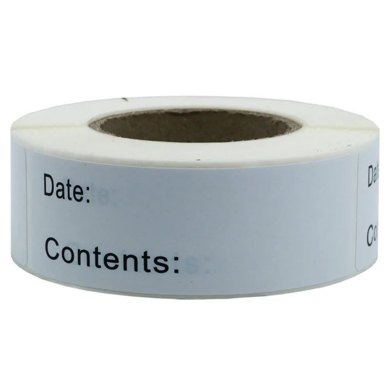1 Roll Of 125 Pcs Self-Adhesive Removable Freezer Refrigerator Food Storage Paper Sticker Labels White 25X75Mm (Online Order Only)