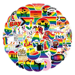 Rainbow Stickers Waterproof Motorcycle Notebook Luggage Graffiti DIY (Online Order Only)
