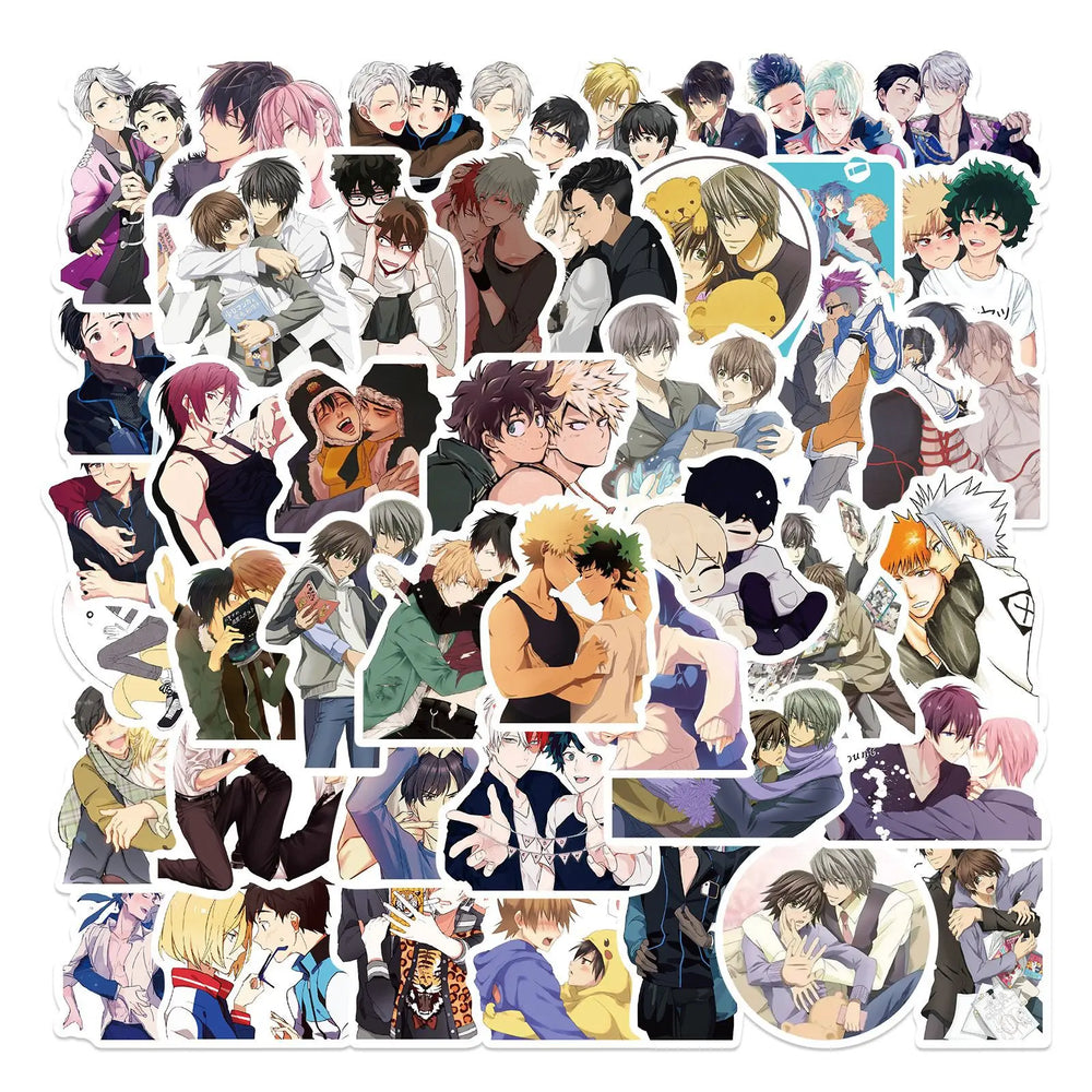 BL Anime Graffiti Stickers Pack - Cute Cartoon Decals for Laptop & Scrapbook (ONLINE ORDER ONLY)