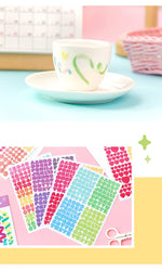 4 Sheets Color Collection Series Laser Sticker Ins Scrapbooking Decorative Sticker DIY Diary Album Stick Label Kawaii Stationery (ONLINE ORDER ONLY)