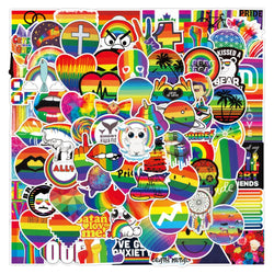 Rainbow LGBTQ Stickers Pack - Waterproof Decals for Laptop, Phone, Guitar (ONLINE ORDER ONLY)