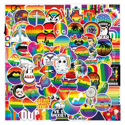 Rainbow LGBTQ Stickers Pack - Waterproof Decals for Laptop, Phone, Guitar (ONLINE ORDER ONLY)