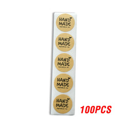100-500pcs Brown Round HANDMADE Stickers Seal Labels Especially For You Labels Stickers Scrapbooking And Stationery Roll Sticker (Online Order Only)