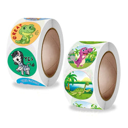 500 Stickers/roll Teacher Rewards And Encourages Children’s Toys Cute Cartoon Animal Stickers Seal Stickers (ONLINE ORDER ONLY)