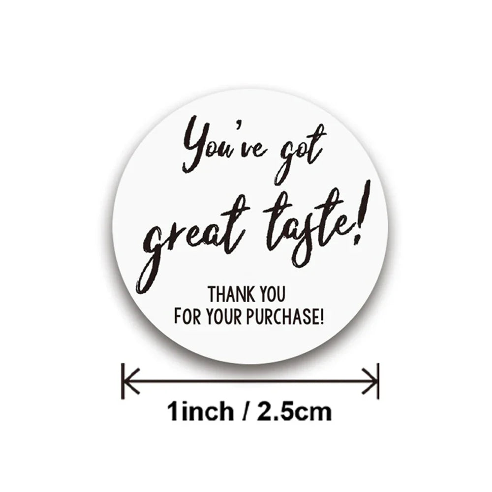100-500pcs Round Paper Pink Pretty Things Inside Stickers Gold Thank You Stickers For Small Business Packaging Seal Label (ONLINE ORDER ONLY)
