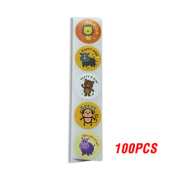 100-500pcs Spanish Reward Stickers Encouragement Sticker Roll For Kids Motivational Stickers With Cute Animals For Students (ONLINE ORDER ONLY)