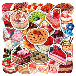 Cute Food Stickers PVC Waterproof for Phone Fridge Skateboard Luggage Wall Kids (Online Order Only)