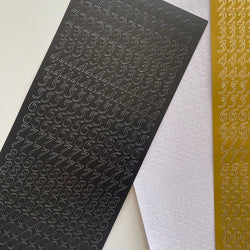 Stamping Gold Silver Number Stickers Korean Ins Hand Account Photo Album Creative DIY Deco Material Stickers Stationery (Online Order Only)