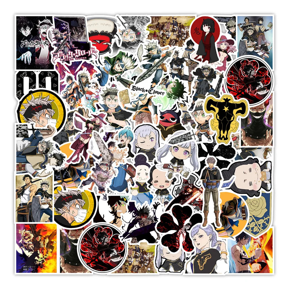 Anime Black Clover Waterproof Stickers 10/30/50PCS for Laptop, Phone, Water Bottle (Online Order Only)