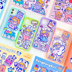 5/10Pc Cute Bear Lollipop Girl Stickers Set Scrapbooking Decorative Sticker Korean DIY Diary Album Stick Label Kawaii Stationery (ONLINE ORDER ONLY)