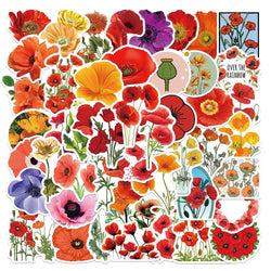 Pretty Flower Stickers for Phone, Luggage, Guitar, Laptop - 10/30/50PCS Aesthetic Decals (Online Order Only)