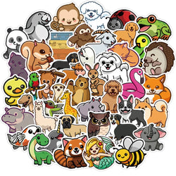 Kawaii Animal Cartoon Stickers for Skateboard, Fridge, Phone, Guitar, Motorcycle, Luggage - 10/30/50PCS (Online Order Only)