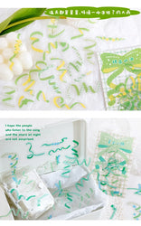 40Pcs/pack Heart Ribbon Series Stickers Hand Account Scrapbooking Decorative Sticker Korean DIY Material Stickers Stationery (ONLINE ORDER ONLY)