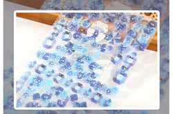 Laser Jewelry beaded Stickers Hand Account DIY Album Stick Label Decoration Scrapbooking Material Sticker Kawaii Stationery (ONLINE ORDER ONLY)