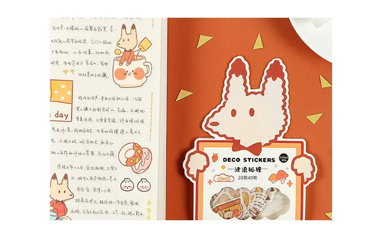 40Pcs/lot Kawaii Crimp Animal Series Decoration Sticker DIY Scrapbooking Label Diary Album Sticker Escolar Cute Stationery Gift (Online Order Only)