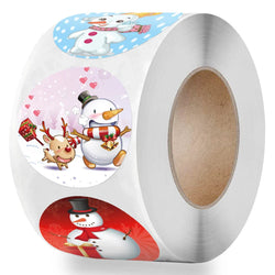 100-500pcs Christmas Stickers Roll Cartoons Gift Cards Party Package Cute Santa Label Sealing Decor Party Decorative Stickers (ONLINE ORDER ONLY)