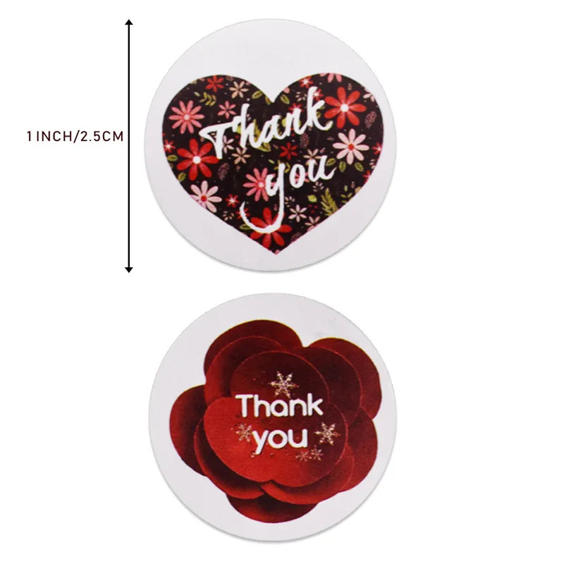 100-500pcs Color Snowflake Merry Christmas Sticker Gift Envelope Sealing Label Decoration Stationery Sticker 2.5cm (ONLINE ORDER ONLY)