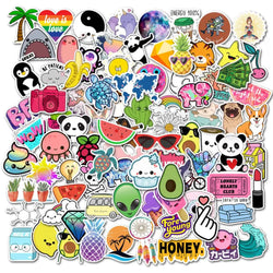 50/100 PCS Cartoon Simple VSCO Girls Kawaii Stickers For Chidren Toy Waterproof Sticker to DIY Laptop Bicycle Helmet Car Decals (Online Order Only)
