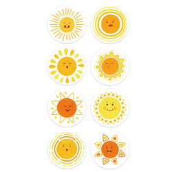 100-500pcs 8 Styles Round Cartoon Sun Smile Kids Reward Stickers Party Handmade Scrapbooking Gift Packaging Seal Label (ONLINE ORDER ONLY)