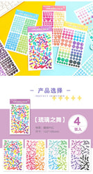 4 Sheets Color Collection Series Laser Sticker Ins Scrapbooking Decorative Sticker DIY Diary Album Stick Label Kawaii Stationery (ONLINE ORDER ONLY)