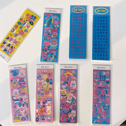 Cute Rabbit Laser Sticker Letters Decorative Stickers Idol Card Making Scrapbooking Journal Photo Album Stick Label Stationery (Online Order Only)